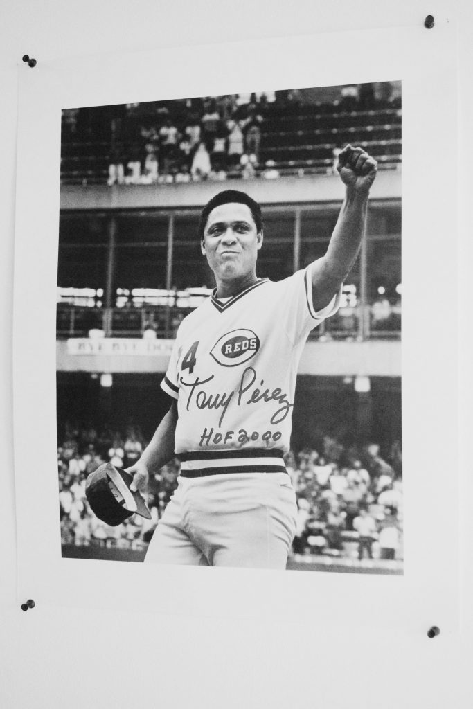 Autographed Tony Perez photo.