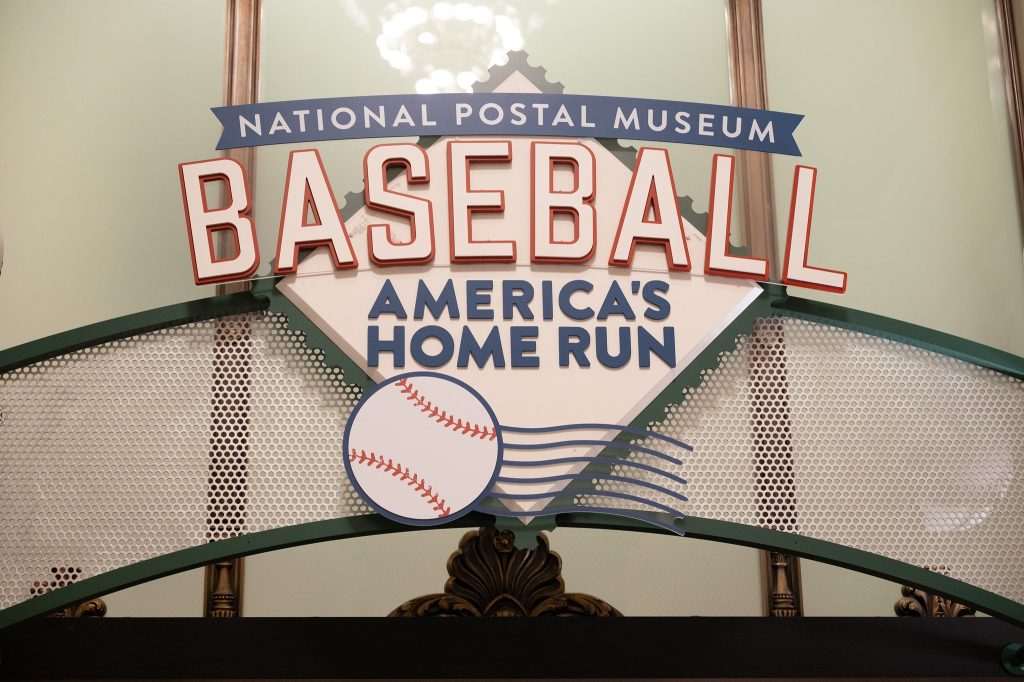 Baseball sign at National Postal Museum